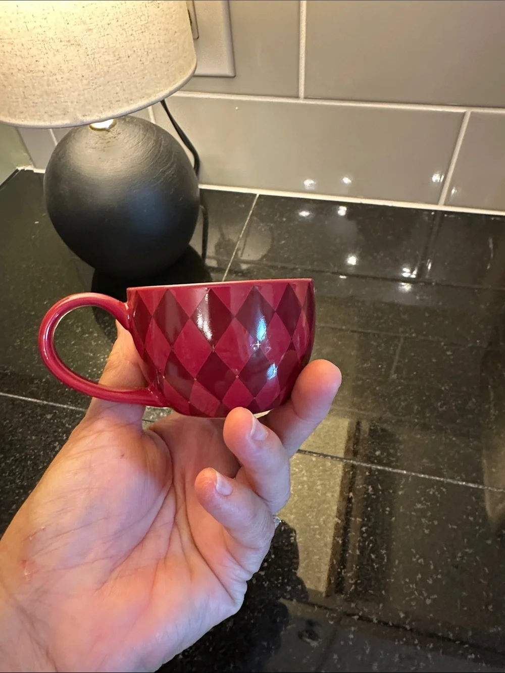Starbucks Red Diamond Pattern Espresso Cup